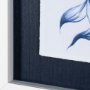 13270 - Koi Fish Blue I by Mercana Studio a Hand Embellished Textured Framed Art Print Matted under Glass