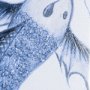13270 - Koi Fish Blue I by Mercana Studio a Hand Embellished Textured Framed Art Print Matted under Glass