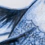 101689-L - Koi Fish Blue I by Mercana Studio a Hand Embellished Textured Canvas