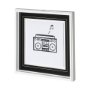12626 - Boom Box by Lawyer a Hand Embellished Textured Framed Art Print Matted under Glass