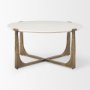 69731-AB - Atticus Marble and Antiqued Gold Metal Coffee Table