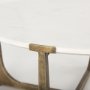 69731-AB - Atticus Marble and Antiqued Gold Metal Coffee Table