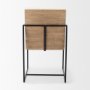 69970 - Stamford Beige Upholstered Seat w/ Wood Back, Black Metal Frame Dining Chair w/ Arms