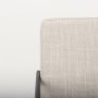 69970 - Stamford Beige Upholstered Seat w/ Wood Back, Black Metal Frame Dining Chair w/ Arms