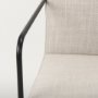 69970 - Stamford Beige Upholstered Seat w/ Wood Back, Black Metal Frame Dining Chair w/ Arms