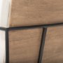 69970 - Stamford Beige Upholstered Seat w/ Wood Back, Black Metal Frame Dining Chair w/ Arms