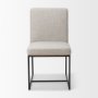 69971 - Stamford Beige Upholstered Seat w/ Wood Back, Black Metal Frame Dining Chair
