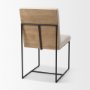 69971 - Stamford Beige Upholstered Seat w/ Wood Back, Black Metal Frame Dining Chair