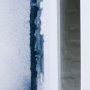 12750 - Indigo Lines II by Melody Ducharme a Hand Embellished Textured Framed Art Print Matted under Glass