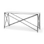 69248-AB - Lorlei Marble Top w/ Gray Iron Base Console Table
