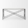 69248-AB - Lorlei Marble Top w/ Gray Iron Base Console Table