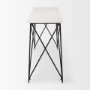 69248-AB - Lorlei Marble Top w/ Gray Iron Base Console Table