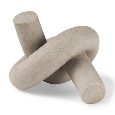 70180 - Otto  Sandstone Resin Large Knot Sculpture Decorative Object