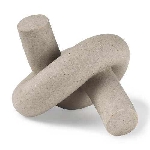 70180 - Otto  Sandstone Resin Large Knot Sculpture Decorative Object