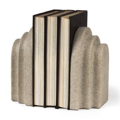 70182 - Empire Sandstone Resin Arc Book End Set