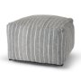 70378 - Kensie Large Blue Striped Pouf