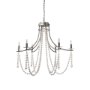 70047 - Selma White Wood Bead and Metal Chandelier