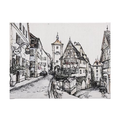 102312-L - Travel memories I by Mercana Studio a Hand Embellished Textured Canvas