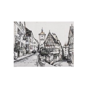 Travel memories I by Mercana Studio a Hand Embellished Textured Canvas