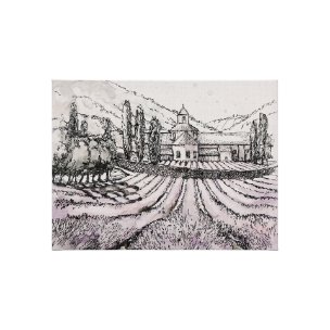 Travel memories II by Mercana Studio a Hand Embellished Textured Canvas