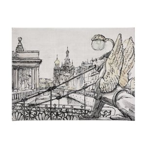 Travel memories III by Mercana Studio a Hand Embellished Textured Canvas