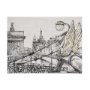 102314-L - Travel memories III by Mercana Studio a Hand Embellished Textured Canvas