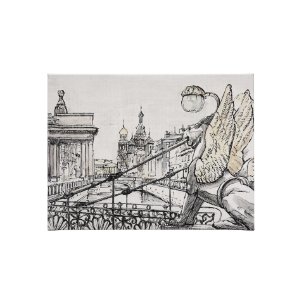 Travel memories III by Mercana Studio a Hand Embellished Textured Canvas