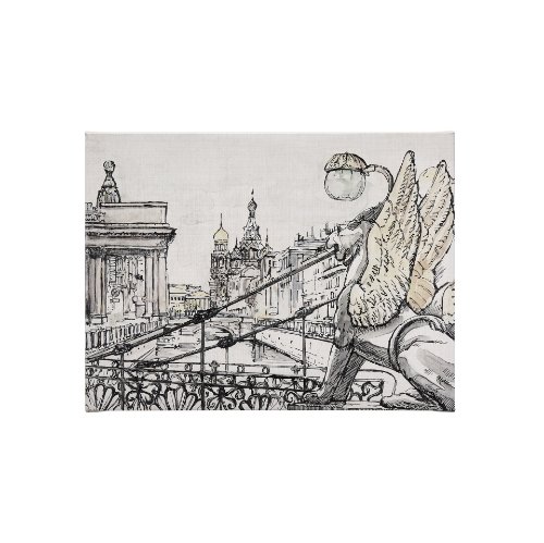 102314-S - Travel memories III by Mercana Studio a Hand Embellished Textured Canvas