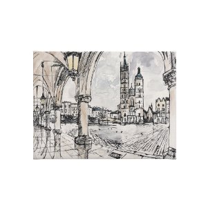 Travel memories IV by Mercana Studio a Hand Embellished Textured Canvas