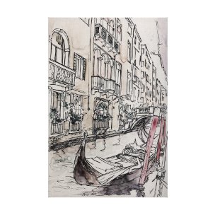 Travel Memories V by Mercana Studio a Hand Embellished Textured Canvas