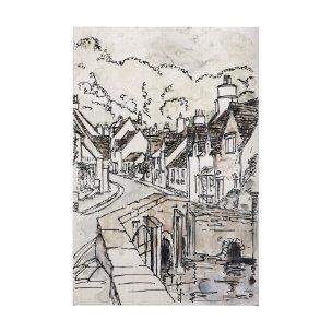 Travel Memories VI by Mercana Studio a Hand Embellished Textured Canvas