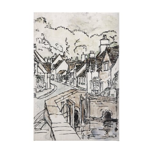 102317-L - Travel Memories VI by Mercana Studio a Hand Embellished Textured Canvas