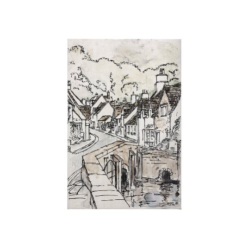 102317-S - Travel memories VI by Mercana Studio a Hand Embellished Textured Canvas