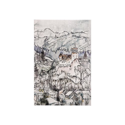 102318-S - Travel memories VII by Mercana Studio a Hand Embellished Textured Canvas