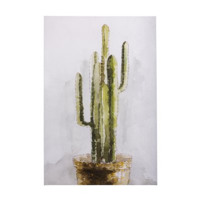 102322-L - cactus II by Mercana Studio a Hand Embellished Textured Canvas