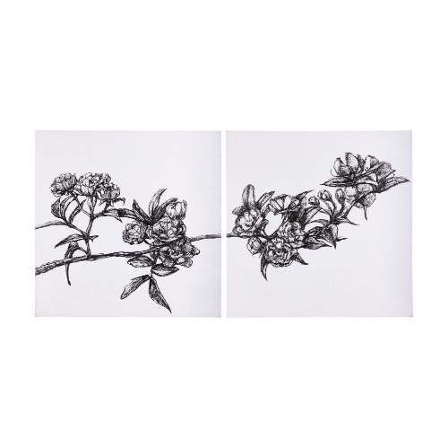 102337-L - Cherry Blossom I by Mercana Studio a Hand Embellished Textured Canvas