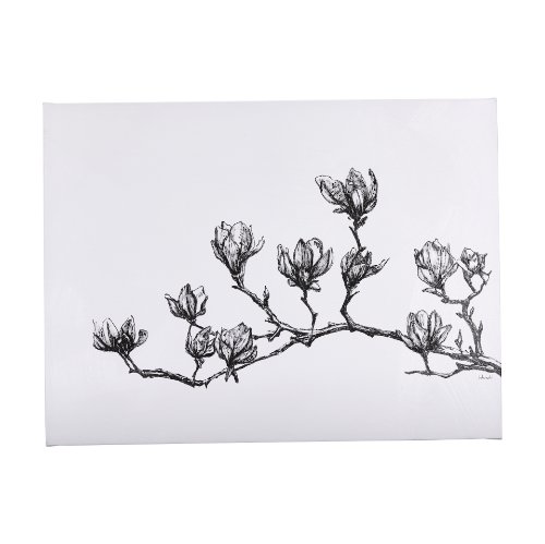 102338-L - Magnolia II by Mercana Studio a Hand Embellished Textured Canvas