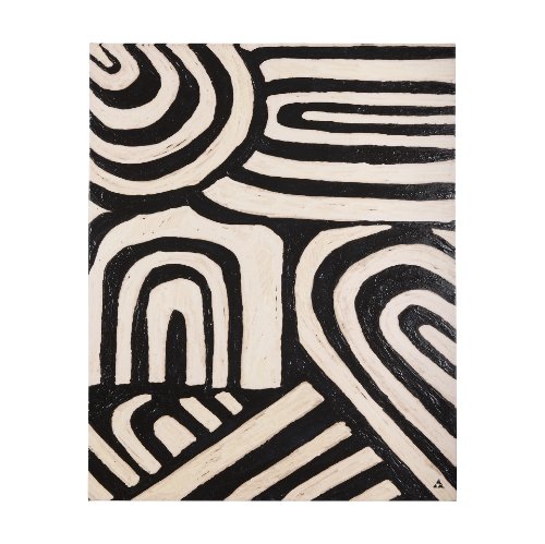102341-L - Clay Pattern II by Mercana Studio a Hand Embellished Textured Canvas
