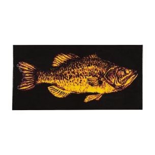 Largemouth Bass Orange by Mercana Studio a Hand Embellished Textured Canvas