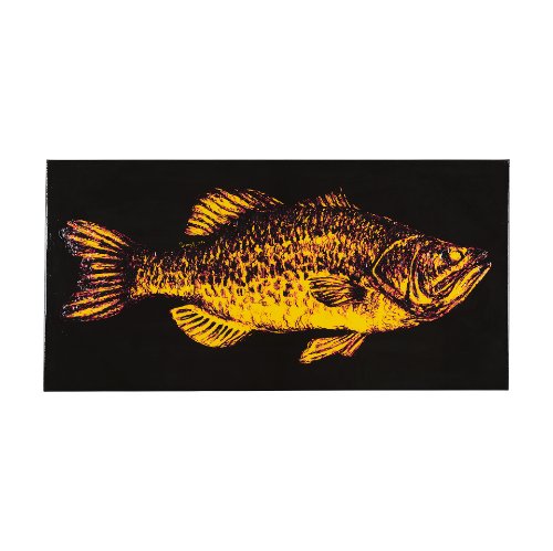 102342-L - Largemouth Bass Orange by Mercana Studio a Hand Embellished Textured Canvas