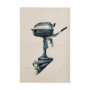 102349-L - Vintage Motor II by Mercana Studio a Hand Embellished Textured Canvas