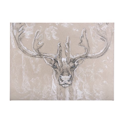 102351-L - Sketch of animal II (Caribou) by Mercana Studio a Hand Embellished Textured Canvas