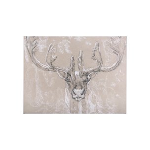Sketch of animal II (Caribou) by Mercana Studio a Hand Embellished Textured Canvas