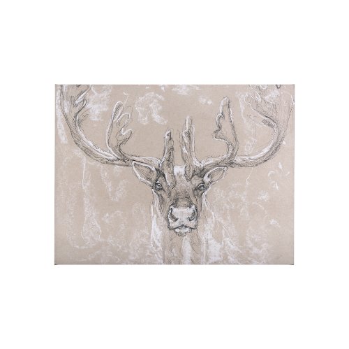 102351-S - Sketch of animal II (Caribou) by Mercana Studio a Hand Embellished Textured Canvas