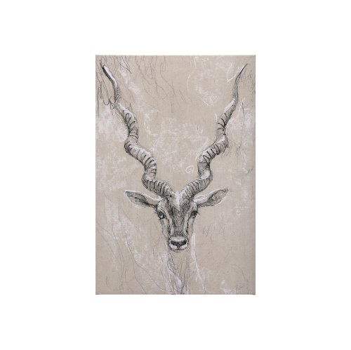 102352-S - Sketch of animal III (Antelope) by Mercana Studio a Hand Embellished Textured Canvas