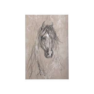 Sketch of animal VII (Horse) by Mercana Studio a Hand Embellished Textured Canvas