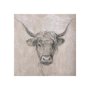 102357-S - Sketch of animal VIII (Highland bull) by Mercana Studio a Hand Embellished Textured Canvas
