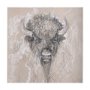 102358-L - Sketch of animal IX (Bison) by Mercana Studio a Hand Embellished Textured Canvas