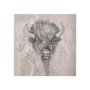 102358-S - Sketch of animal IX (Bison) by Mercana Studio a Hand Embellished Textured Canvas