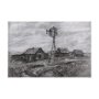 102359-L - Farm view sketch I by Mercana Studio a Hand Embellished Textured Canvas